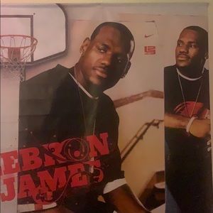 This is a lebron James banner by footlocker